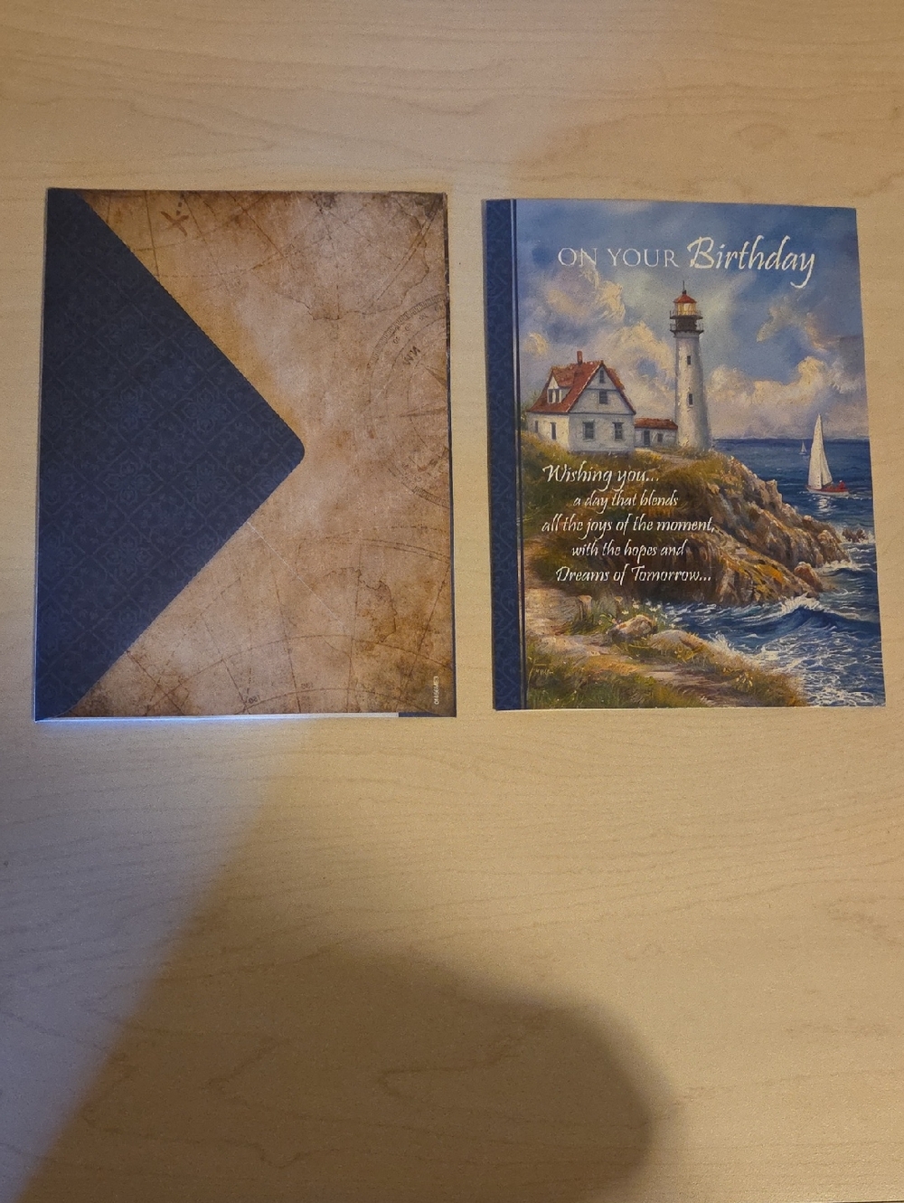Greeting Card with Envelope - Birthday with Lighthouse